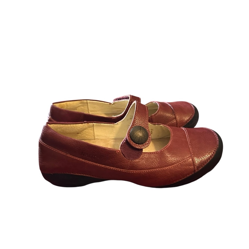 Naot Womens Mary Jane Shoes Size 37 Red Leather Comfort US 6.5 - 7